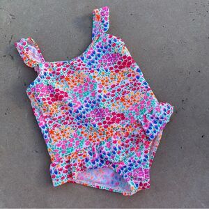 Toddler Girls OshKosh B’Gosh  Floral One-Piece Bathing Suit Size 2T